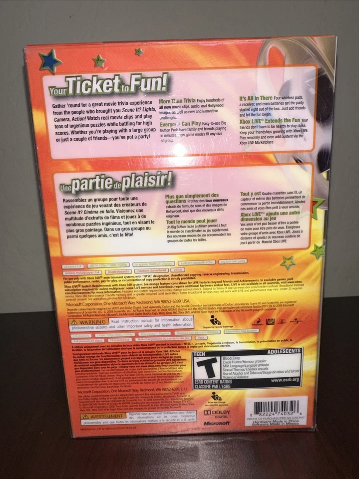 Scene It Box Office Smash (Microsoft Xbox 360, 2008) English - European Version - Image 3 of 4