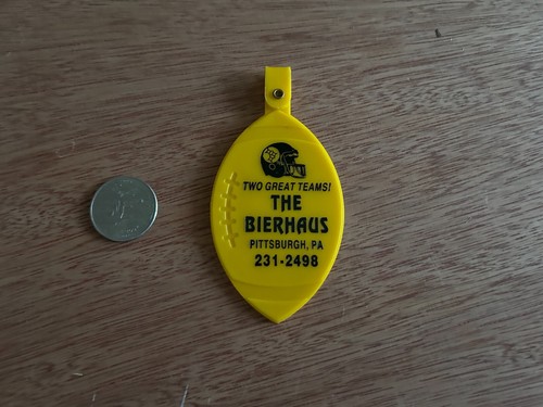 Pittsburgh Steelers The Bierhaus Fob From Keychain Pennsylvania Advertising Vtg - Picture 3 of 24