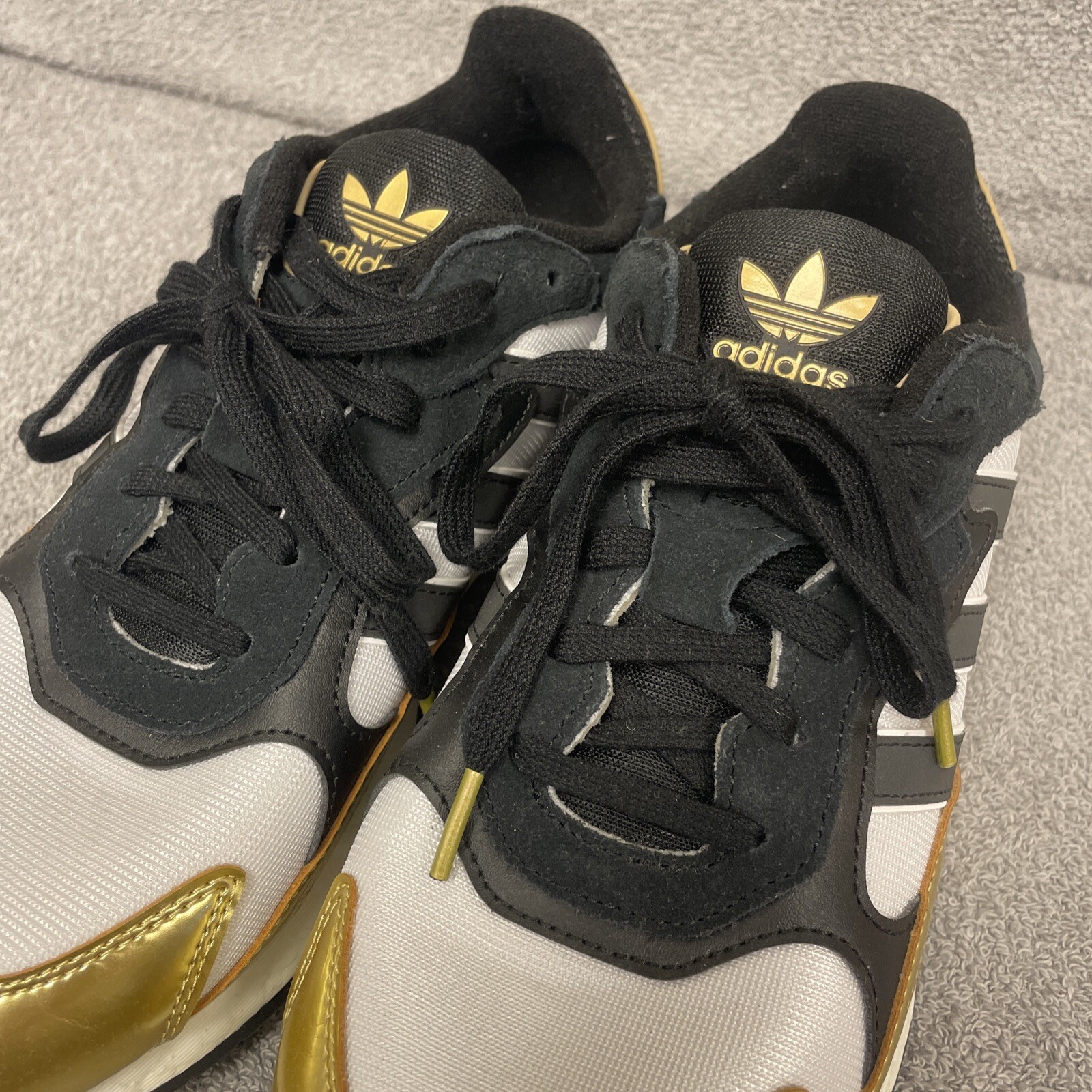 Size 9.5 - Adidas Tresc Run Black Metallic Gold