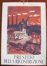 AFFICHE - PRESTITO DELLA RICOSRUZIONE - 1946 in cartone rigido con laccio* RARO
