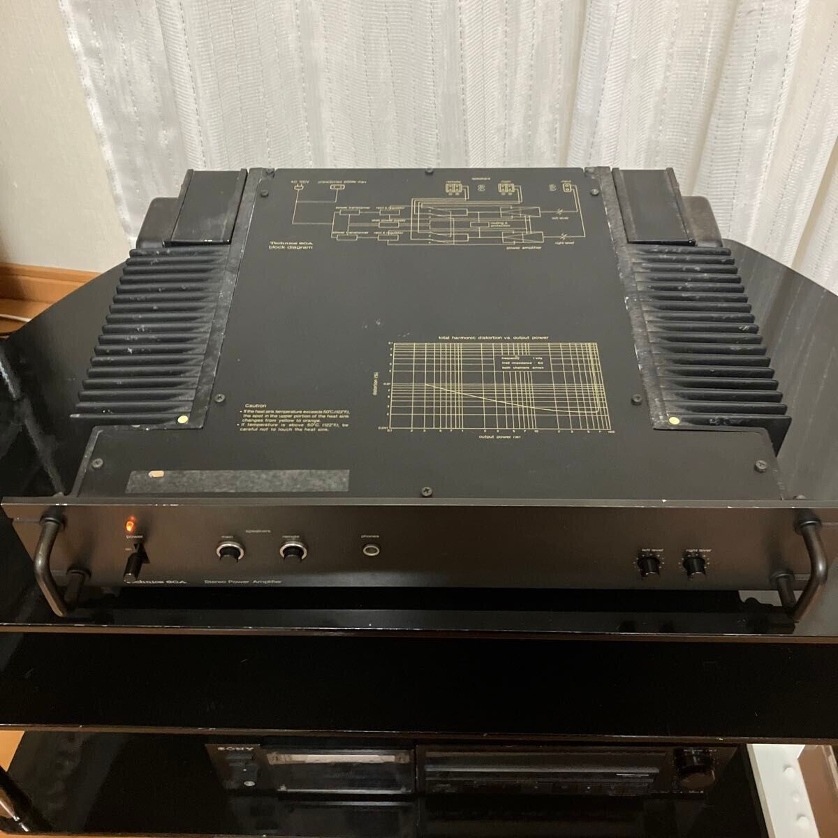 Technics SE-9060 60A Stereo Power Amplifier Black Tested Technics SE-9060 60A Stereo Power Amplifier Black Tested