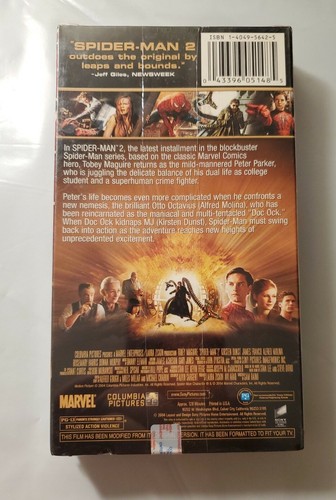 Spider-Man 2 VHS 2004 TAPE BRAND NEW FACTORY SEALED GREAT CONDITION MARVEL - 第 2/7 張圖片