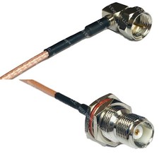 RG316 F MALE ANGLE to TNC FEMALE BULKHEAD RF Cable Rapid-SHIP LOT