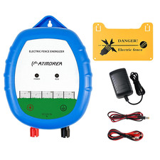 8kV Electric Fence Charger - Multi-Powered, 5-Mile Range for Livestock Gardens