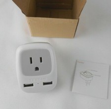 European Travel Plug Adapter TESSAN International Power Plug 2 USB Outlets