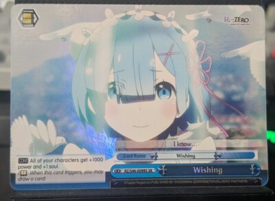 WISHING REM RZ/S46-E099S SR RE:ZERO WEISS SCHWARZ ENGLISH NEAR MINT