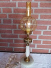 Alte Tischlampe, Tischleuchte, Glas, Onyx, ca.55cm,