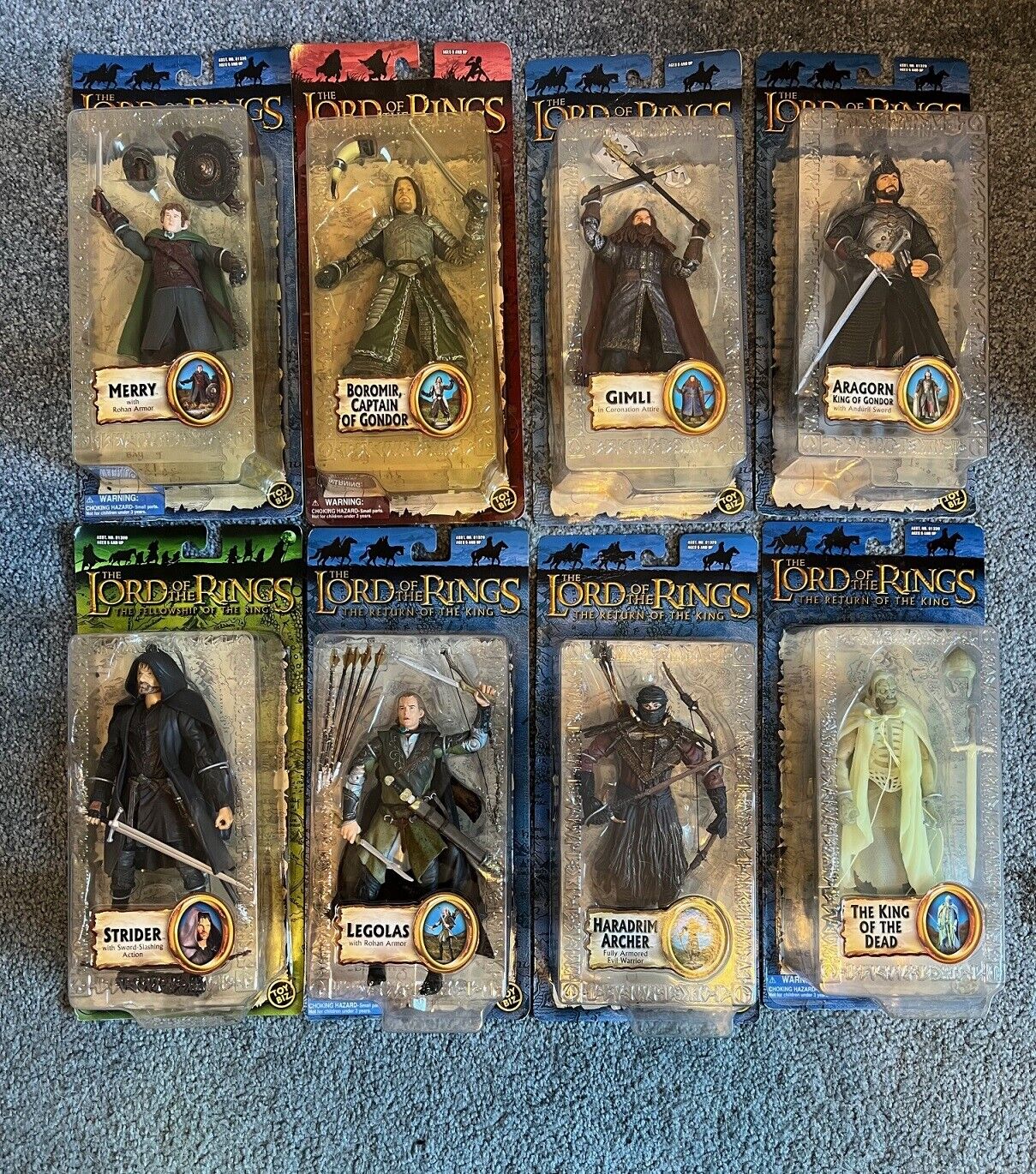 Lord of the Rings Action Figure LOT - 8 Items - Aragorn/Gimli/Legolas +More NEW