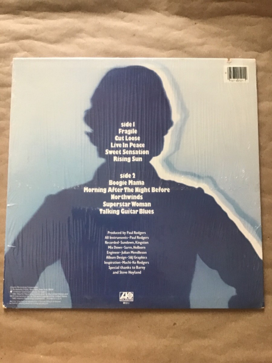 Paul Rodgers,Cut Loose, Vinyl, 1983, Atlantic records, 80121