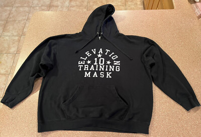 Elevation 10 Training Mask Black Hoodie Sweatshirt Men s 3XL
