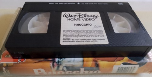 Walt Disney Pinocchio VHS Lg Clamshell Black Diamond 1985 PAL Video - Picture 6 of 11