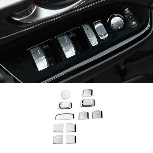 Aluminum 11X Window Lift Panel Switch Sticker Trim For Honda CR-V CRV 2017-2022 - Picture 1 of 14