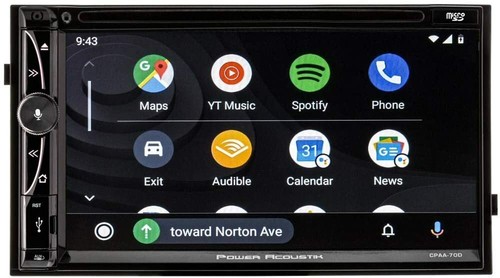 Power Acoustik 2 Din CPAA-70D CD DVD Player Android Auto CarPlay Bluetooth USB - Picture 5 of 12