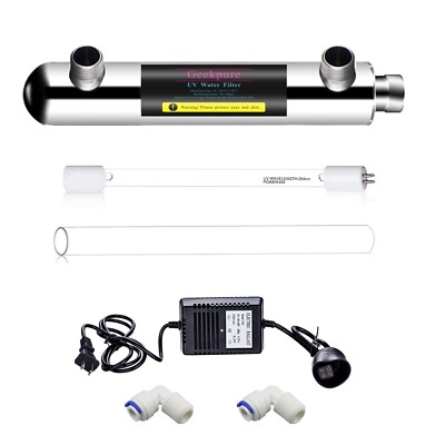 Geekpure 6 Watt UV Water Filter for Reverse Osmosis RO Filtration (0.5-1 GPM)