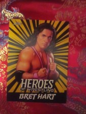 Bret Hart 2023 Leaf Heroes of Wrestling Yellow Variant Pro Wrestling Card WWf