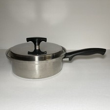 Kitchen Craft By West Bend 8.5โ Stainless Skillet 2 Qt Made In USA Pan w/ Lid