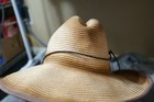 SUNDANCER S/M women's distressed straw look sun hat with hat strap  — photo 7