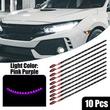 10 Pcs 30cm Led Strip Lights 12v Interior For Cars Motorcycles Pink Purple Light