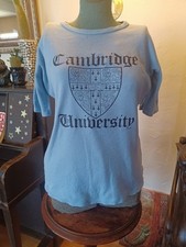 Vintage 60s/70s Cambridge University t-shirt, sky-blue