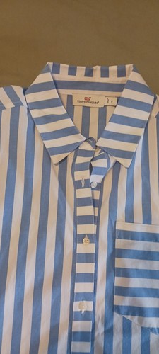 Vineyard Vines Damen Shirt blau-weiß gestreift Langarm Größe 8 - Bild 6 von 18
