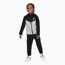 Size 2T - Nike Sportswear Toddler Tech Fleece 2-Piece Full-Zip Set Black/Grey