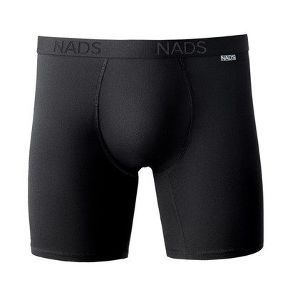 NADS Men s Organic Cotton No Fly Zone Boxer Brief in Black - Size Large