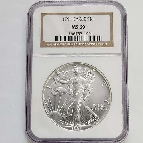 1991 Silver Eagle NGC MS69