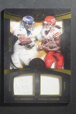 2015 Panini Black Gold C.J. Anderson/Jamaal Charles Dual Relic /199 Chiefs DV403