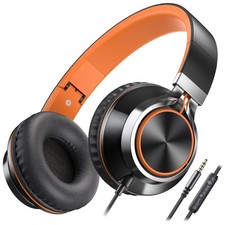 Collapsible Noise Isolating Headphones with Adjustable Hinge and Mic Control