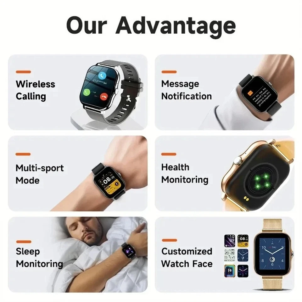 1.85'' Smart Watch IP68 for Women with Answer/Make Calls/Message for IOS-Android - Image 3 of 4