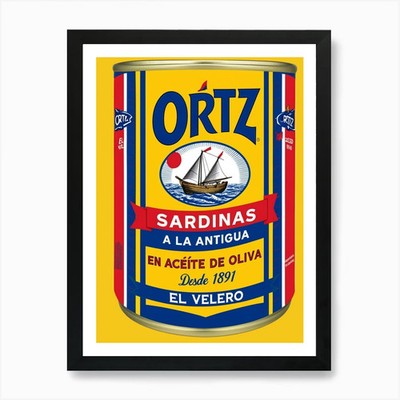 Ortz Sardinas 1 Kunstdruck gerahmt Wandbild Poster Leinwanddruck Bild