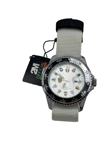 Montre 2M PRIMO EMPORIO Homme Mariner Couronne' Vis Nylon Surdimensionné - - Photo 1 sur 2