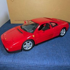 Hot Wheels Ferrari 348 1/18 Red Diecast Car No Box Door Open Wheel Spin