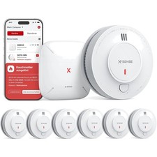 Smart WLAN-Rauchmelder vernetzbar mit 10-Jahres-Batterie für Haushalt 6stk