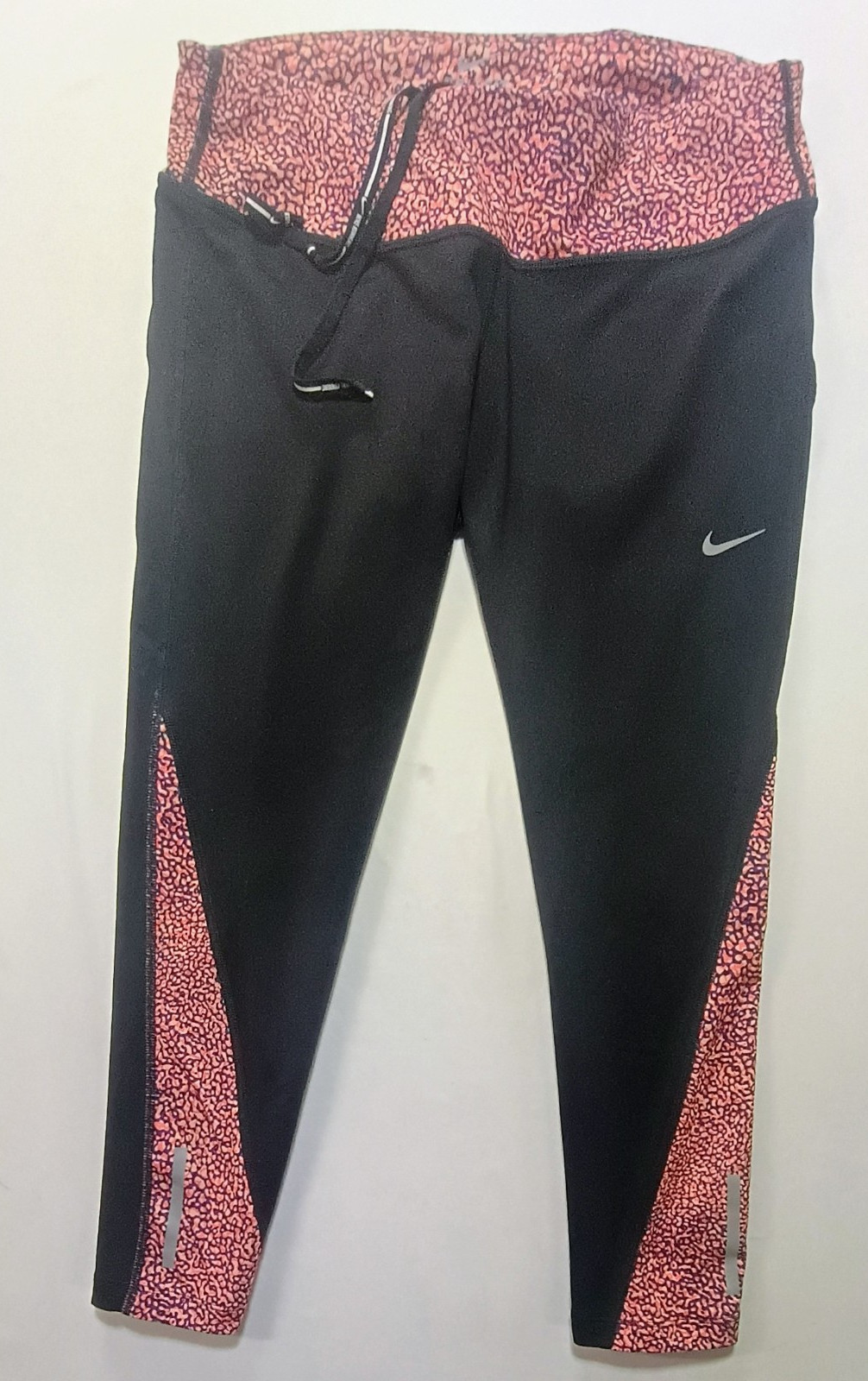 Nike Dri-FIT Women's Black Pink Purple Animal Print Capri crop leggings M