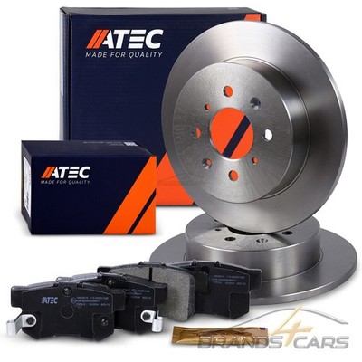ATEC BREMSSCHEIBEN VOLL Ø260+BREMSBELÄGE HINTEN FÜR HONDA CIVIC 7 EU EP EM EV ES