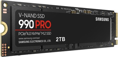 NEW SAMSUNG SSD 990 PRO 2TB PCIe 4.0 M.2 2280 Read Up-to 7,450MB/s MZ-V9P2T0B/AM