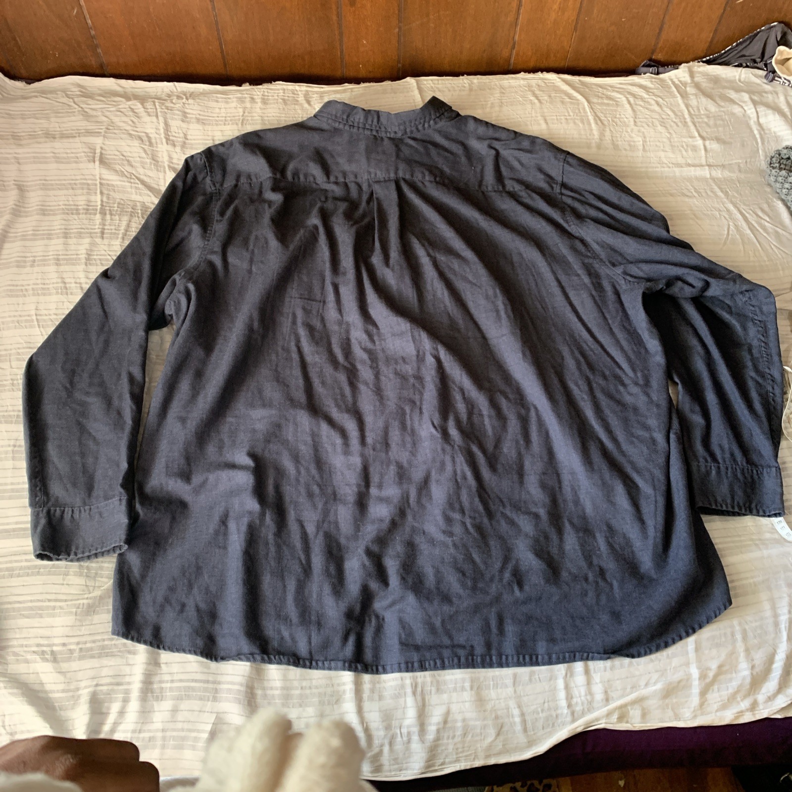 BASIC EDITIONS 4XL Navy Blue Button Up Dress Shir… - image 13