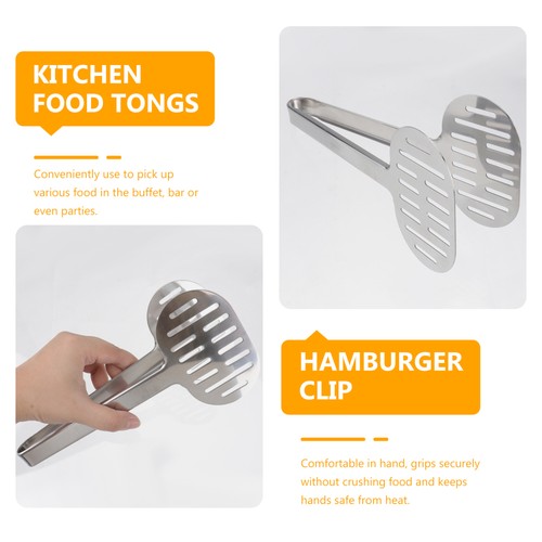 Stainless Steel Multifunction Anti-scald Food Clip Tong Kitchen Serving Tongs - Picture 5 of 12