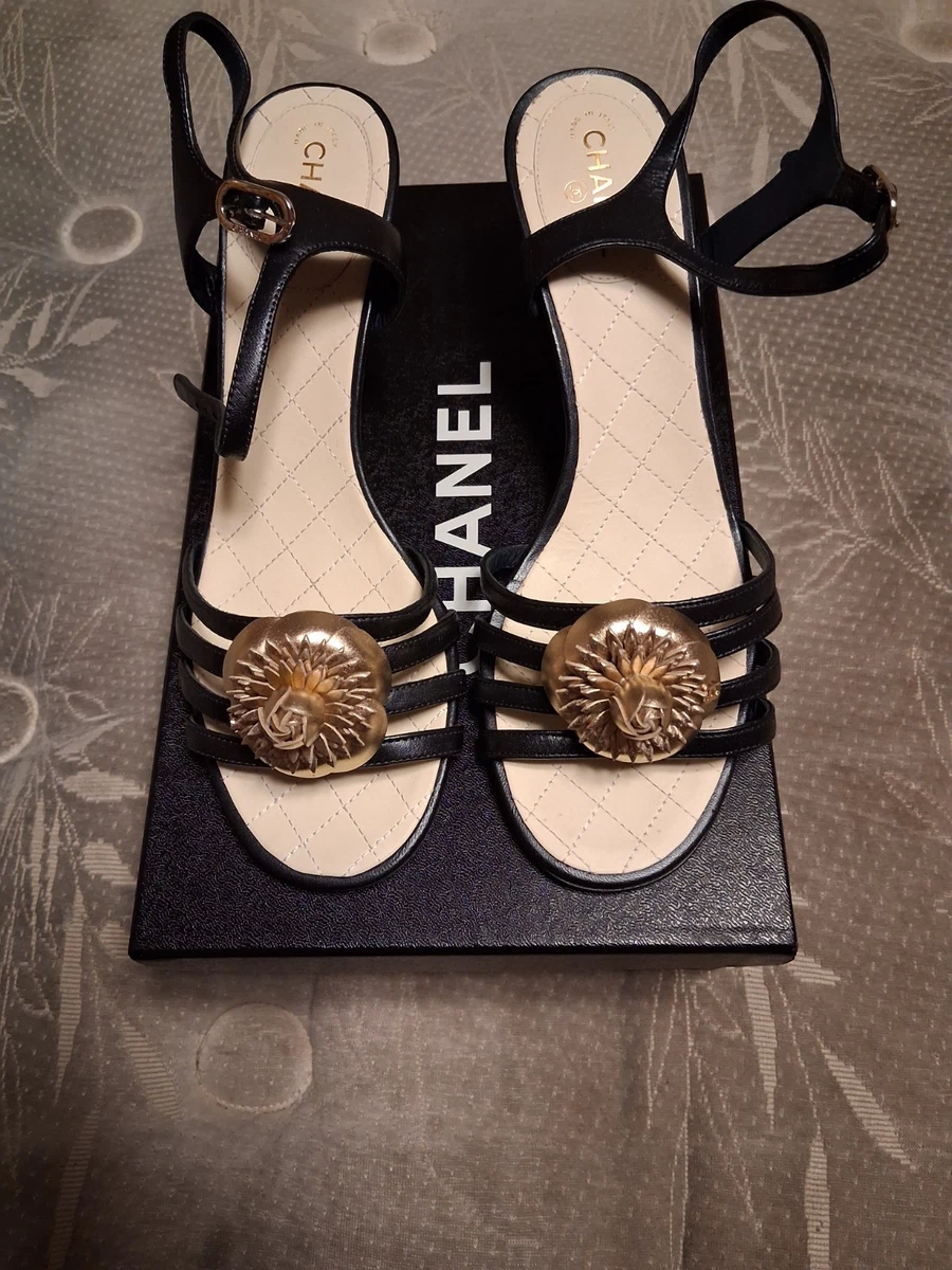 CHANEL Gold Sandals for Women for sale | eBay