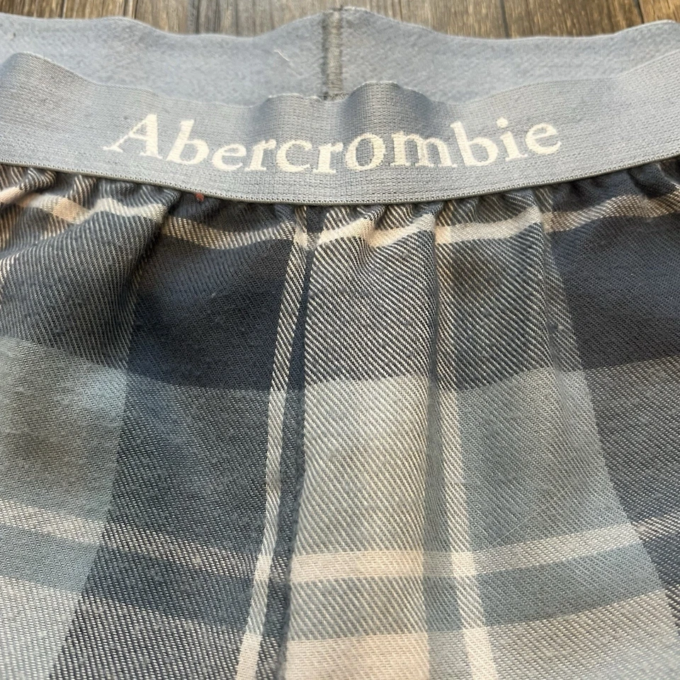 Pantalones a cuadros azules para dormir Abercrombie para niños ropa de salón joggers pantalones de pijama 15/16 Foto 2 de 4