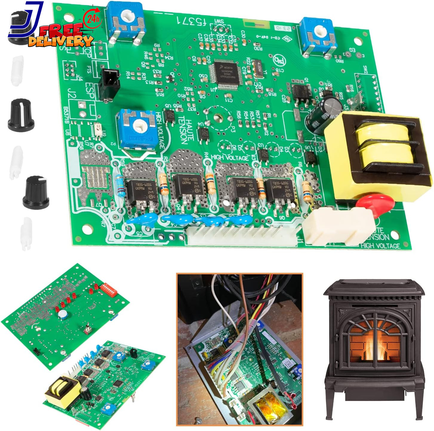 1-00-05886 Control Circuit Board Parts Fit For Pellet Stove 