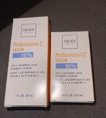 NIB! OBAGI PROFESSIONAL-C SERUM 10% L- ASCORBIC VITAMIN C SERUM .42 & 1 FL OZ