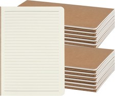 A5 Kraft Notebooks Bulk, Inches Lined Paper Journaling Notebooks,