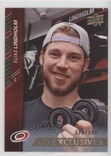 2015-16 Upper Deck UD Exclusives 9/100 Elias Lindholm #34 0d14