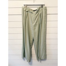 Lauren Ralph Lauren Women s wide-leg pleated Linen Blend trousers size 16
