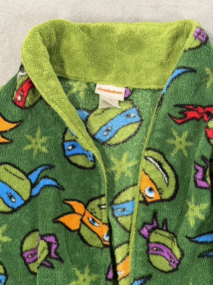 Nickelodeon Teenage Mutant Ninja Turtlles Fleece Bathrobe Youth Large Green - Image 2 of 4