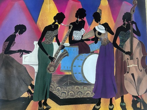 Leroy Campbell "No Man's Band" Signed Poster African American Art Music Woman - Picture 2 of 9
