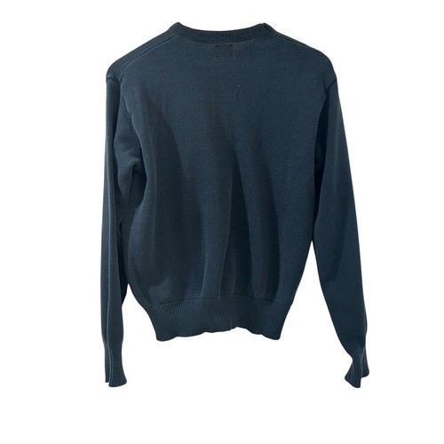 A+ Sweater Youth Unisex XL Blue Embroidered Red MSC Logo Casual Knit Pullover - Picture 9 of 9