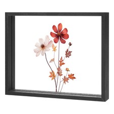 Wooden Pressed Flower Frame, 8x10" Floating Frame Black 